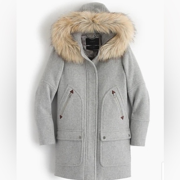 J Crew size 10 wool melton duffle coat. - Picture 2 of 7